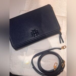 Tory Burch Crossbody Bag - Navy blue and Gold